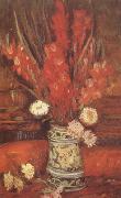 Vincent Van Gogh Vase with Red Gladioli (nn04) oil painting reproduction